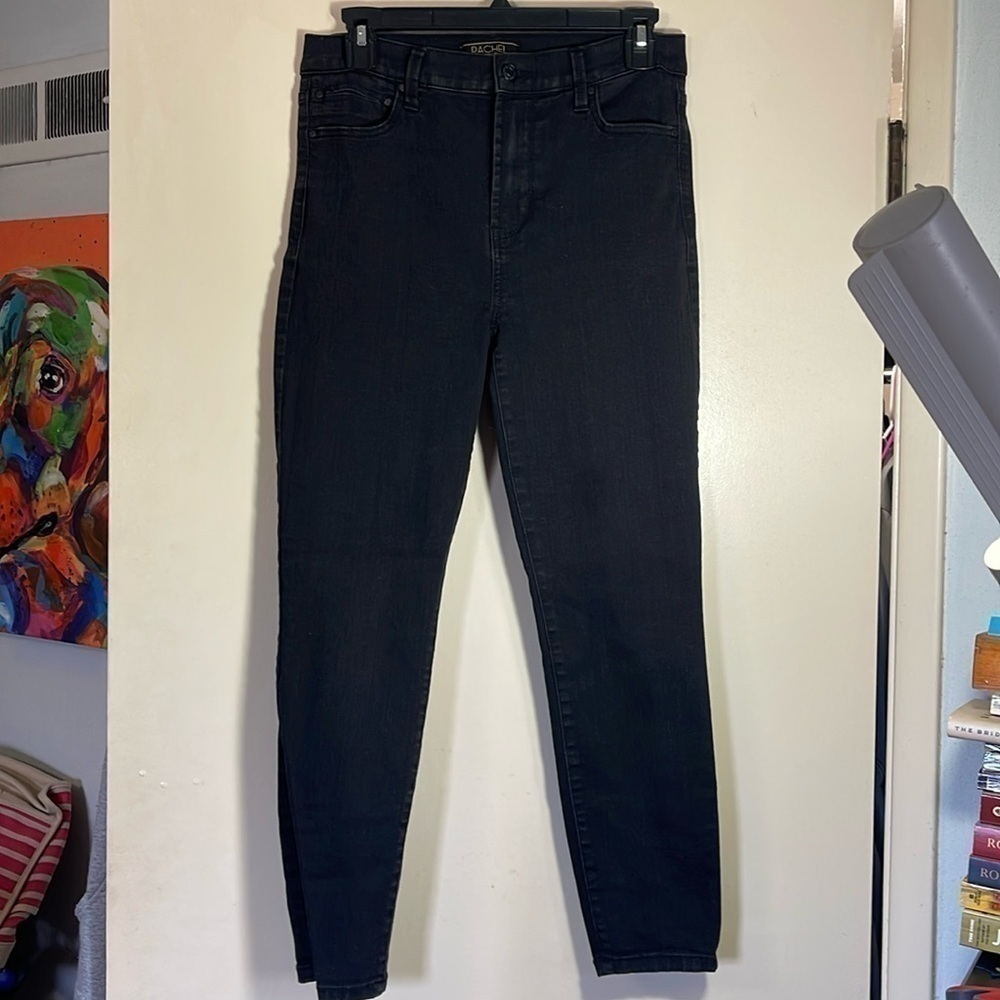 Rachel Roy Black Denim Stretch Jeans Size 8